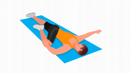 Abs-Spine lumbar twist stretch right